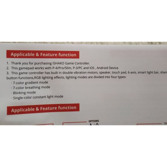 Wireless Controller for PS4, Controller Compatible with PS4/Pro/Slim,Double - Picture 10 of 10